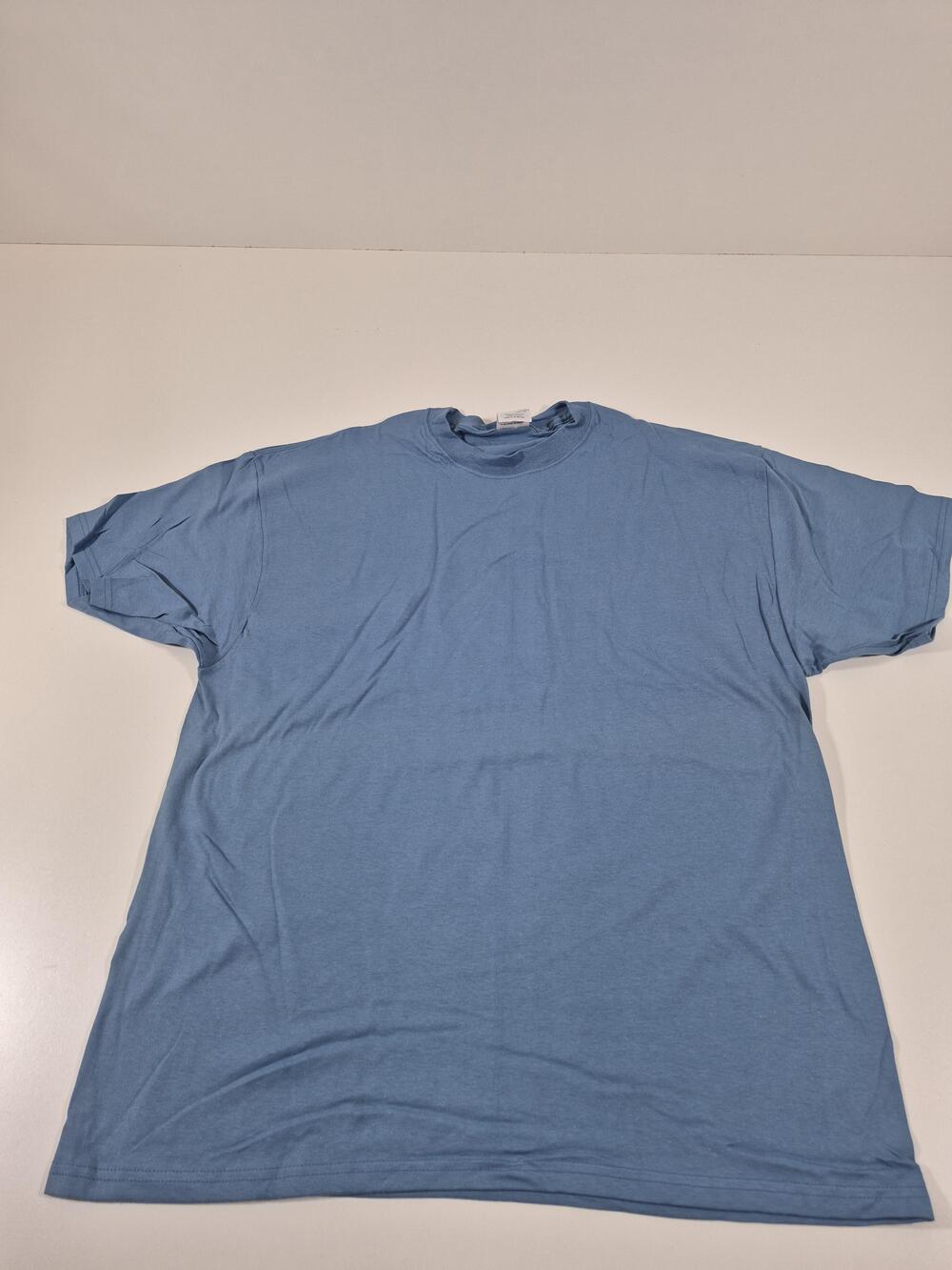 VTG Hanes Beefy-T Men's XL Blue Blank Short Sleeve Preshrunk Cotton Tee 90s